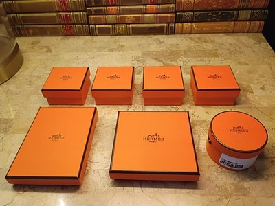 Hermès pack of 7 assorted boxes w/ 1 dust bag