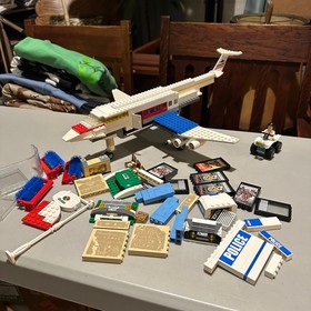 Huge LEGO Lot Airport Space City Vintage 7998 7621 8282 7743 10184 Town Plan