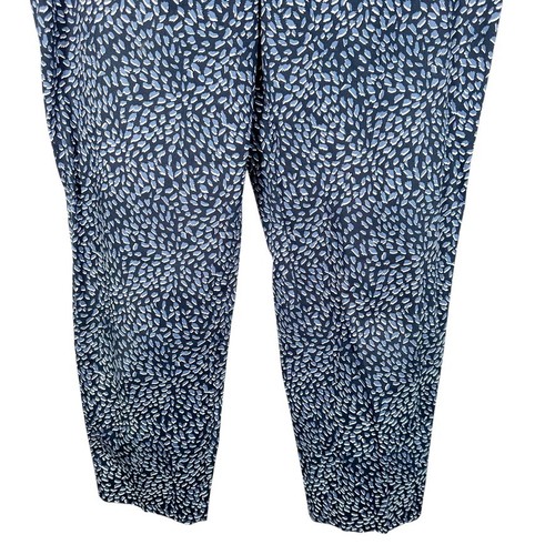 Pantalone Piazza Sempione Audrey Crop Capri blu stampa Italia taglia 44 US 8 - Foto 4 di 10