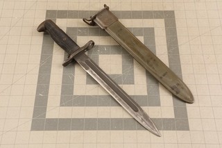 USGI M5A1 M1 Garand Rifle Bayonet & M8A1 Scabbard Cold War Era 1953 1965 Issue