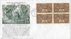 1948 FDC, #972, 3c Indian Centennial, Fulton Stamp Co., block of 4