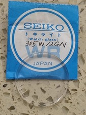 GENUINE SEIKO 6139-8019/8010 CHRONOGRAPH BLACK CRYSTAL 305W12GN NOS