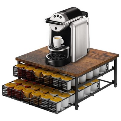 Coffee Pod Drawer Holder Capsule Storage Organizer 2 Tier Coffee Pods Holder ...
