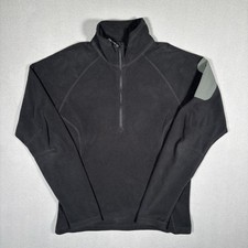 Eddie Bauer First Ascent Fleece 1/4 Zip Sweater Women s Medium Black Expedition
