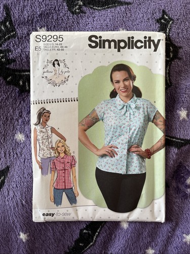 Simplicity Sewing Pattern S9295 Patterns By Gertie Blouse Size 14-22 ...