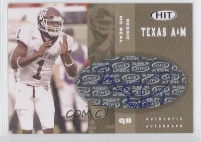 2006 SAGE Hit Gold 94/250 Reggie McNeal #A1 Rookie Auto RC 9ap