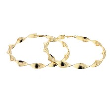 Zac's Alter Ego® Large 8.8cm Diameter Gold & Silver Twisted Hoop Earrings