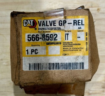 NEW OEM CAT 5668952 566-8592 Pilot Operated Pressure Relief Valve - Wheel Loader