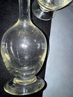 2 Vintage Clear Glass Footed Vases Ruffle Wavy Rim Top — photo 8