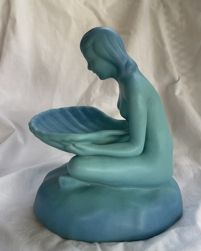 Vtg 30'S-40'S Art Deco Indian Maiden Nude Girl with Shell VAN BRIGGLE