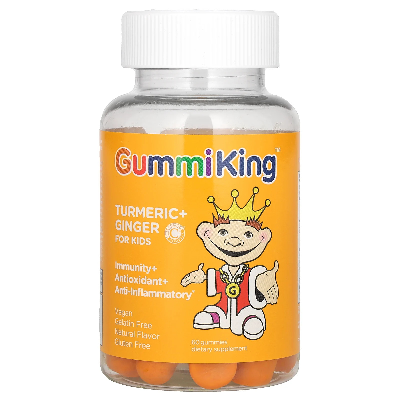 Turmeric + Ginger For Kids, Mango, 60 Gummies
