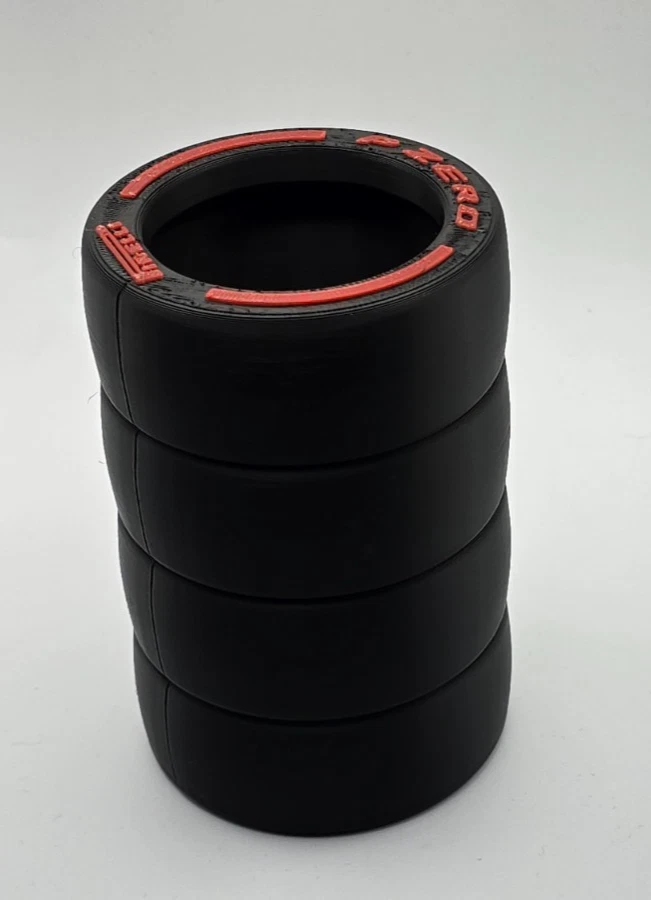Racing Tyre Pen Holder Cup Motorsport F1 Style Desk Accessory Gift Formula 1 RED - Image 4 of 4