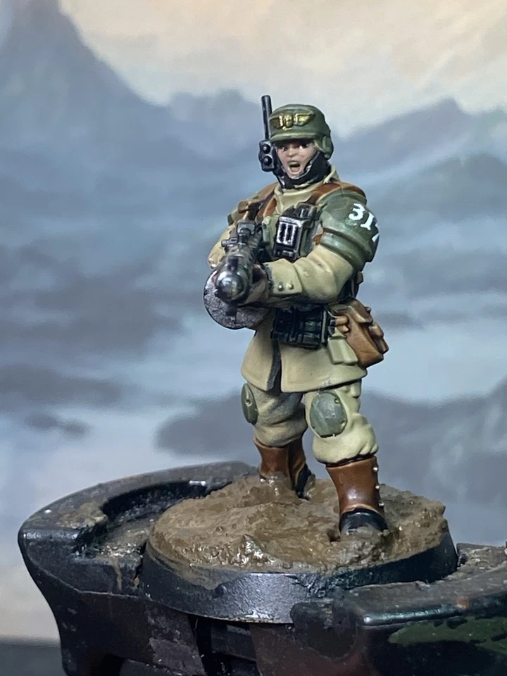 Warhammer 40k Imperial Guard Cadian Shock Troops x10 Squad Painted - Image 3 of 4