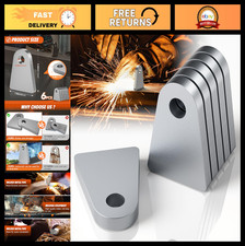 6Pcs Weld-On Tabs with 1/2" Holes, Steel Gussets, Universal Shock Mounts, Flat B