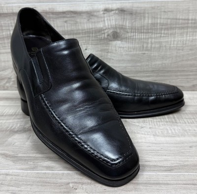 Bruno Magli Shoes Mens 10 W Black Soft Leather Raging Loafer Slip On Comfort