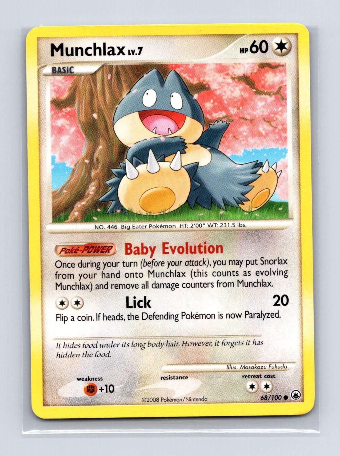Munchlax 68/100 Fukuda C 2008 Majestic Dawn MP