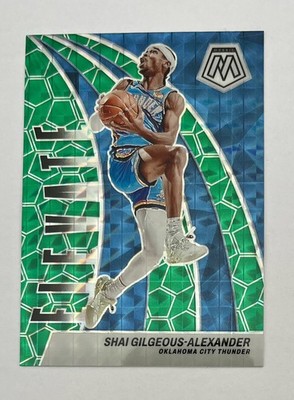 2023-24 Panini Mosaic - ELEVATE Green Mosaic Prizm - #7 Shai Gilgeous Alexander