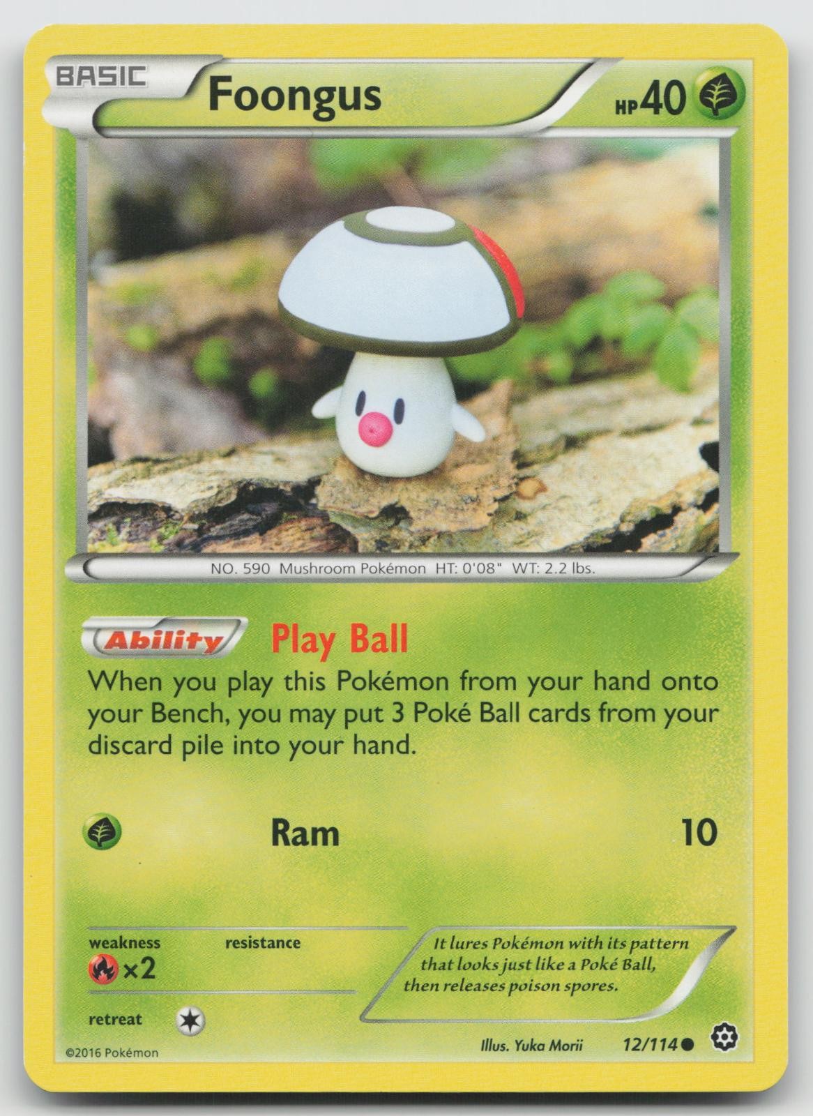 Foongus 12/114 Common Steam Siege Pokemon Lightly Played