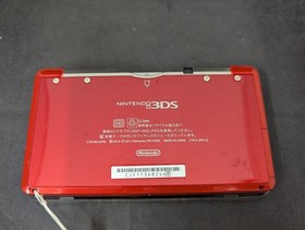 B3389 Nintendo 3DS console Flare Red Japan w/Box pen adapter manual x