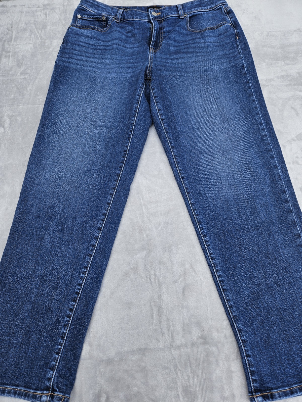 Talbots Every Day Relaxed Jeans 5 Pocket Med Dark Wash Women's 12