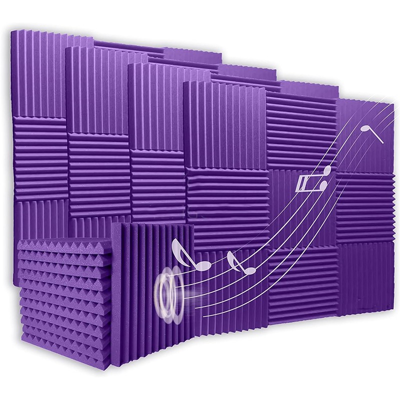 96PACK Acoustic Foam Panel Wedge Studio Soundproofing Sound Absorbing ...