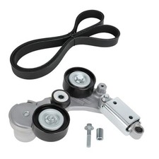 Serpentine Drive Belt Tensioner Assembly with Pulley Compatible with Chevy