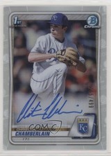 2020 Bowman Draft Chrome Picks Refractor 255/499 Christian Chamberlain Auto nd3