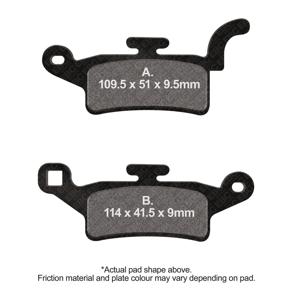 EBC Scooter Series Carbon Pads E391 Front Left for Yamaha Xenter 150 HW 2012-16