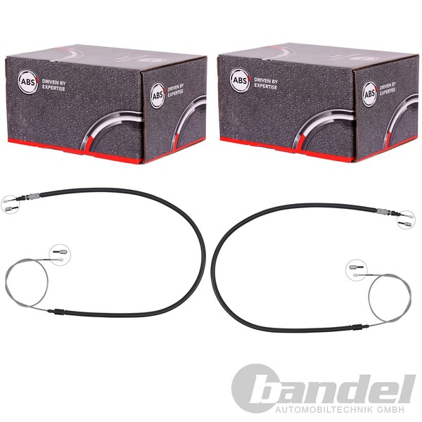 2X A.B.S. Handbremsseile Hinten Passend FüR CitroËN C3 Opel Crossland Links+Rech-image