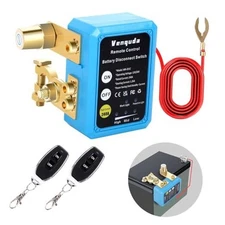 Remote Battery Disconnect Switch 12V 240A, Kill Switch for Side Installation