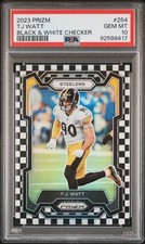 2020 Panini Prizm - T.J. Watt PSA 10 Black & White Checker Prizm Steelers