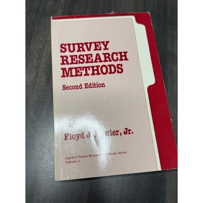 Survey Research Methods Second Edition Floyd J. Fowler Jr Applied Social