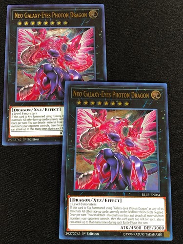 Yugioh Neo Galaxy Eyes Photon Dragon BLLR-EN064 1ST ULTRA x2 (NM)