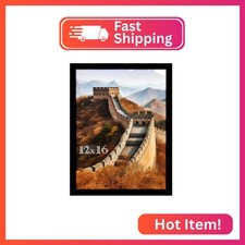 Picrit 12x16 Picture Frame, Photo Frame for Wall Mounting Display, Black