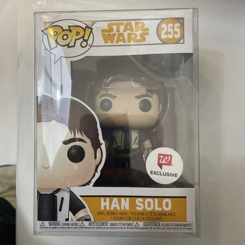 HAN SOLO STAR WARS FUNKO POP! VINYL #255 WALGREENS EXCLUSIVE W/PROTECTOR
