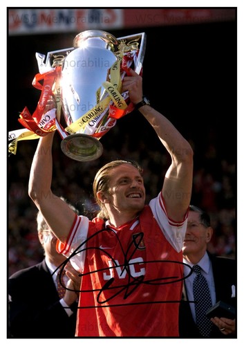 12523. Emmanuel Petit Signed Pictures A4 Prints Arsenal France Chelsea Barcelona