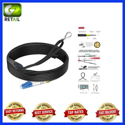 RamboCables 330ft OS2 LC to LC SM Outdoor Armored Fiber Patch Cable Direct Bu...
