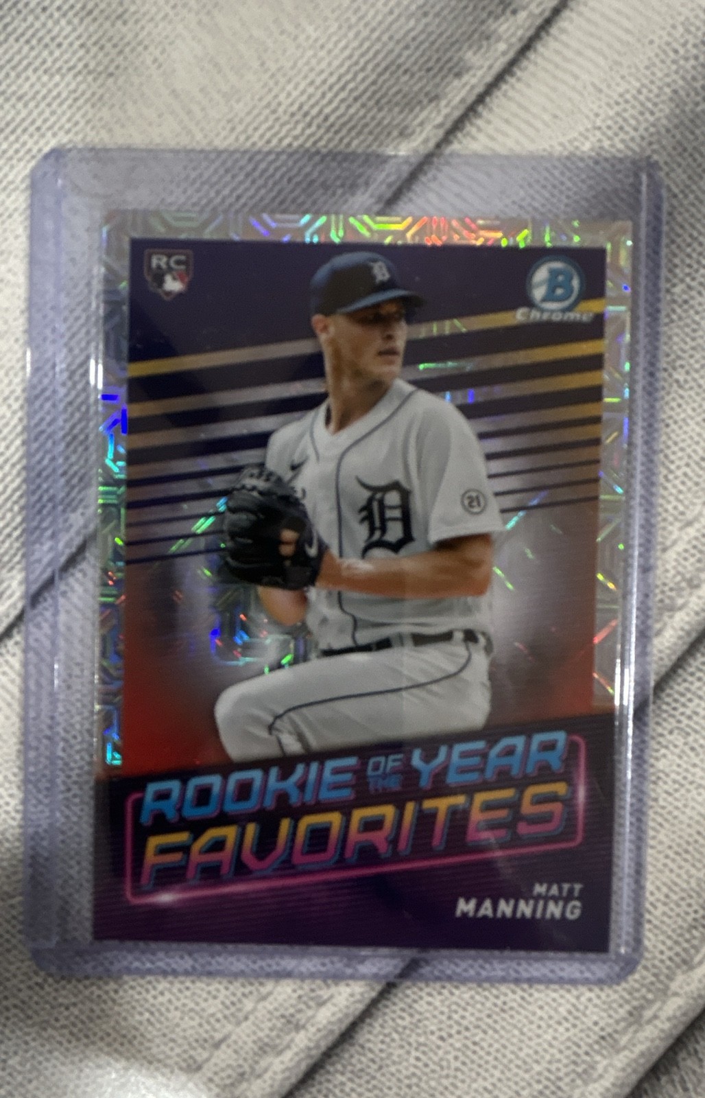 2022 Bowman - Matt Manning #ROYF-8 Mojo Refractor (RC)    