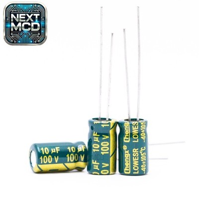 10uF 100V 10 Stück  Elektrolytkondensator Radial Low ESR -40+105°C 6X11