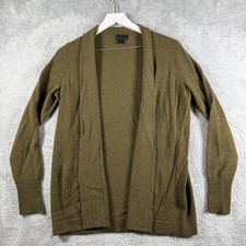 J Crew Collection Cardigan Sweater Womens XS Green Cashmere Soft Cozy Pockets