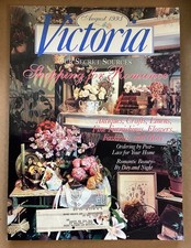 Victoria Magazine August 1993 iss. vintage Victoriana decor design lace  sources