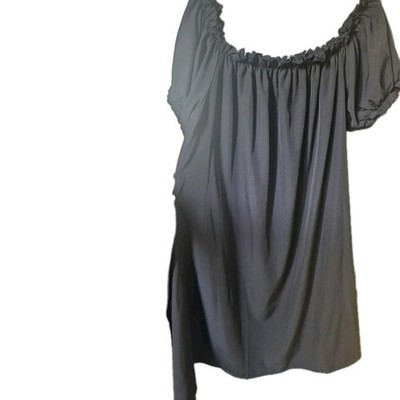 Ladies Black Off Shoulder Shift Dress Belt tunic summer Size 3XL Size 22 New