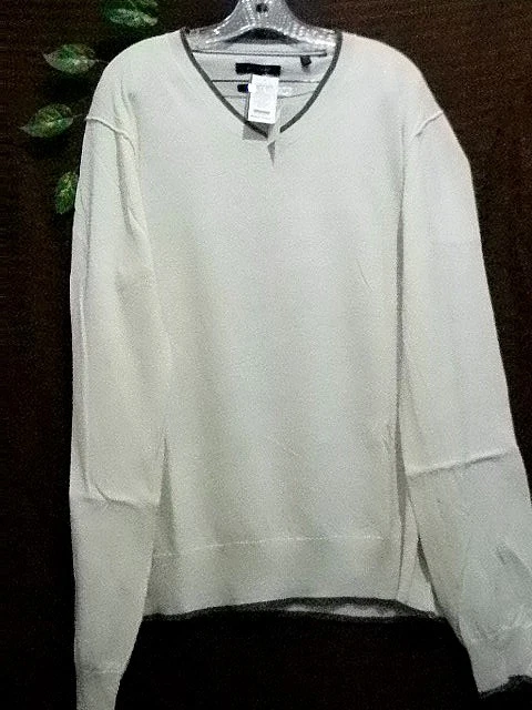 Report Collection Off-White Gray Warm Men's V-Neck Sweater Size XL NEW Ret:250 - Image 2 of 4