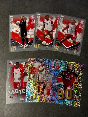 Topps Match Attax Extra 2023/24 Bundesliga Bayern München 6x Karten Set 90er
