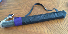Rainkist 43" Arc Auto Open Foldable Umbrella Black  Purple w/ Carry Sleeve NWT