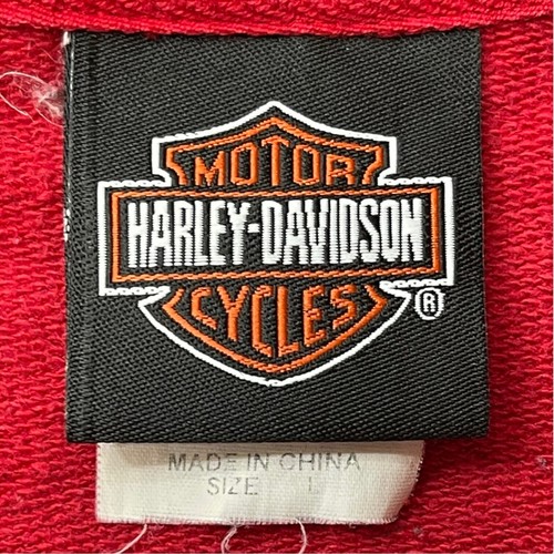 Vintage HARLEY DAVIDSON Womens L Cotton Full Zip Sweatshirt Jacket Embroidered - Picture 19 of 24