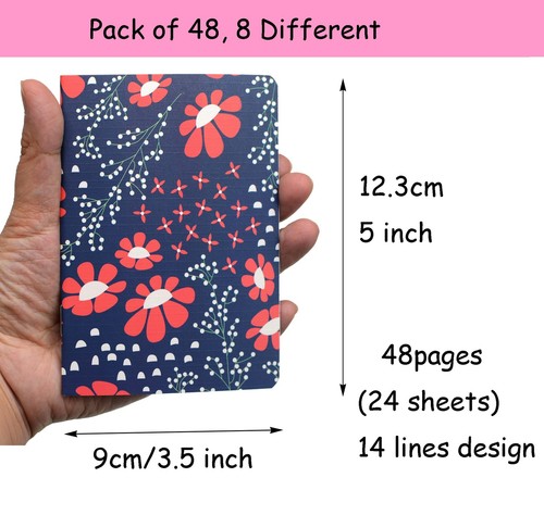 YYaaloa 48pcs Mini Notepads Pocket Notebooks Happy Journal Small Notebooks Bu... - Picture 4 of 8