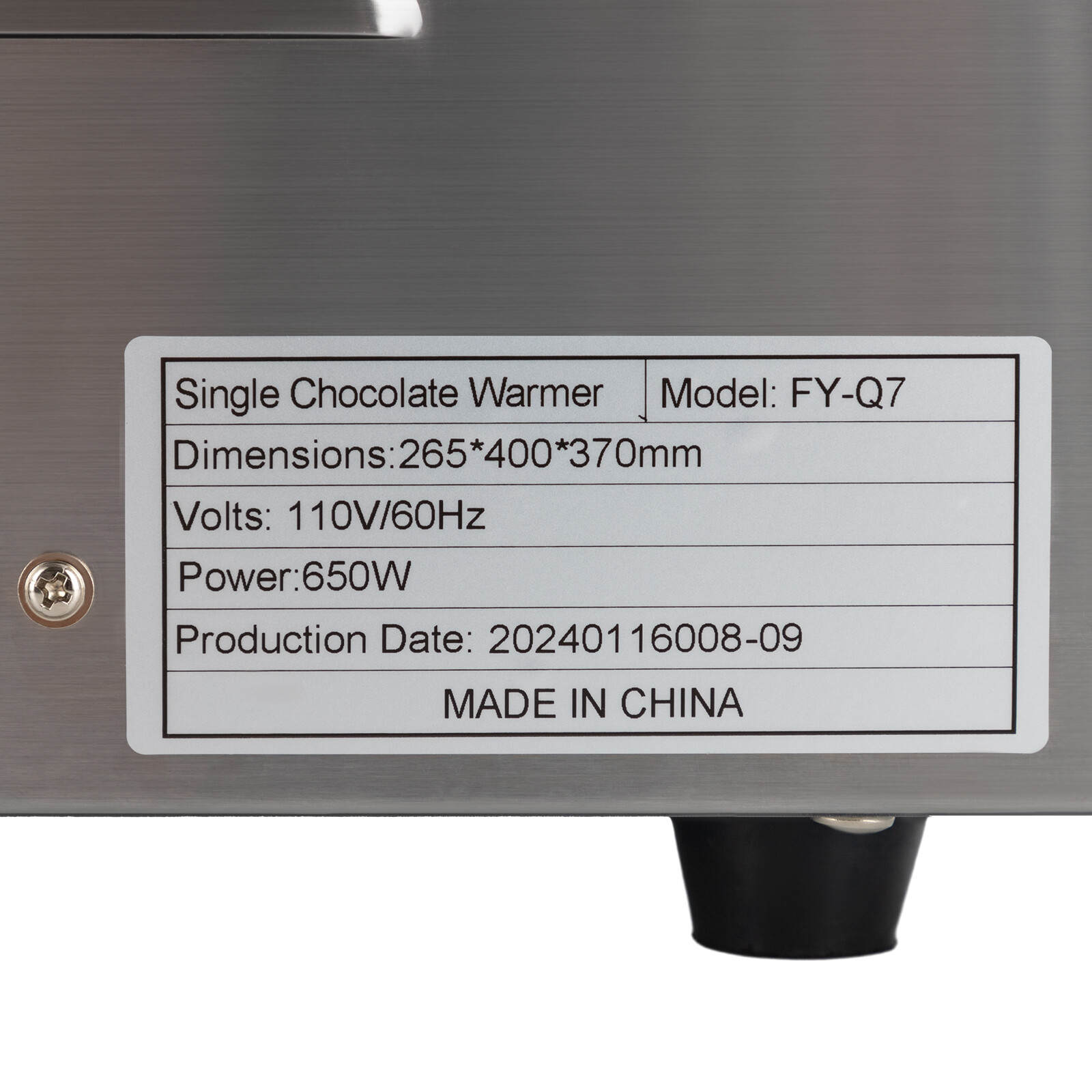 2L Stainless Steel Sauce Warmer with Pump, 650W 110V Adjustable Temperature