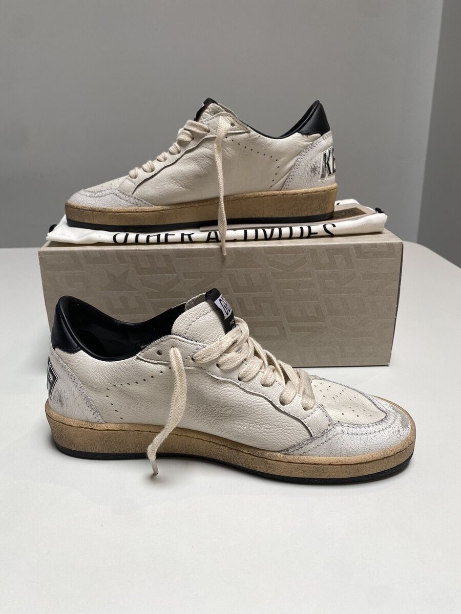 Golden Goose Ball Star Sneaker White Leather/Black sz 36 New Golden Goose Ball Star Sneaker White Leather/Black sz 36 New