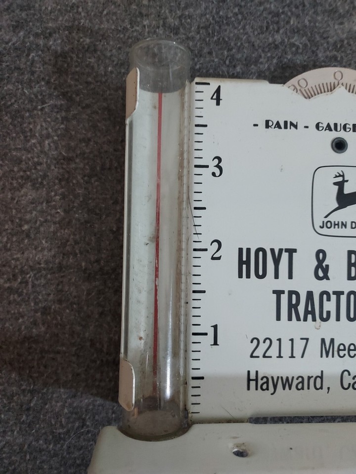 John Deere Rain Gauge and Recorder eBay